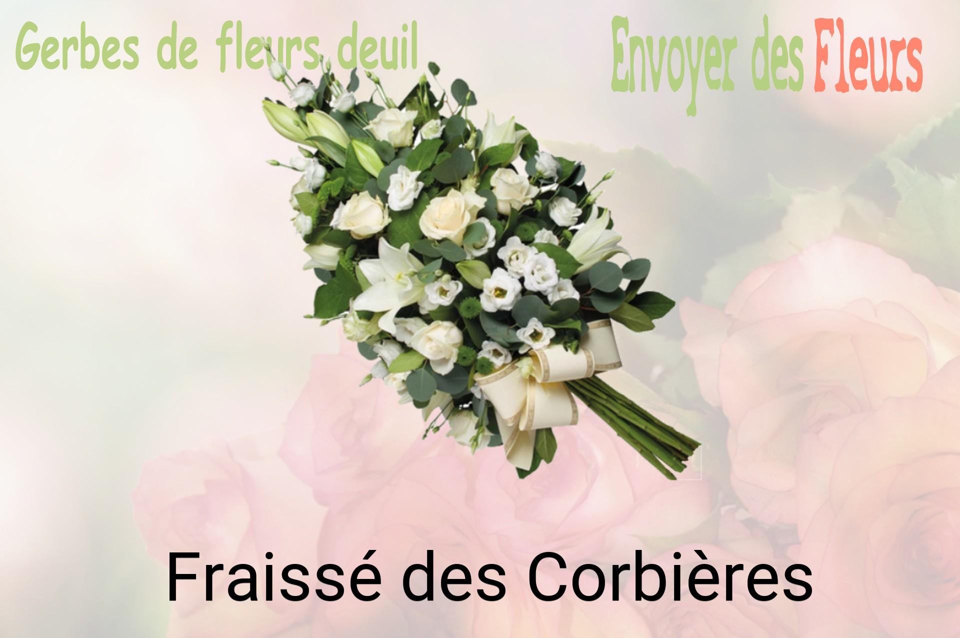 Gerbe de fleurs de deuil livrée à Fraissé-des-Corbières